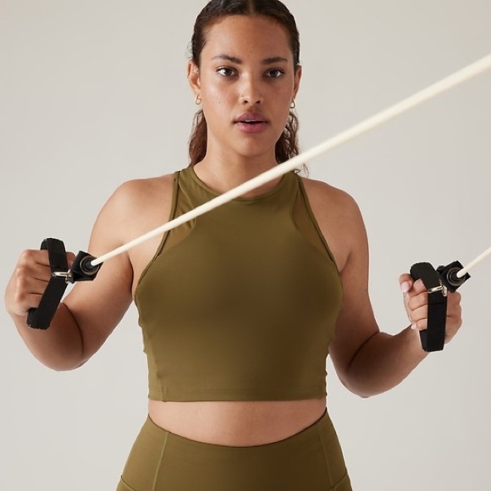 Athleta Crop Mesh Bra Top